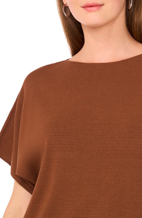 Halogen ® Short Sleeve Crop Sweater In Brown