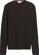 Jack Victor Crewneck Merino Wool Cable Sweater