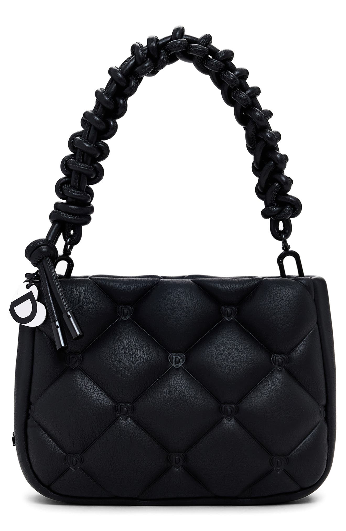 Desigual Quilted Faux Leather Handbag, Main, color, 