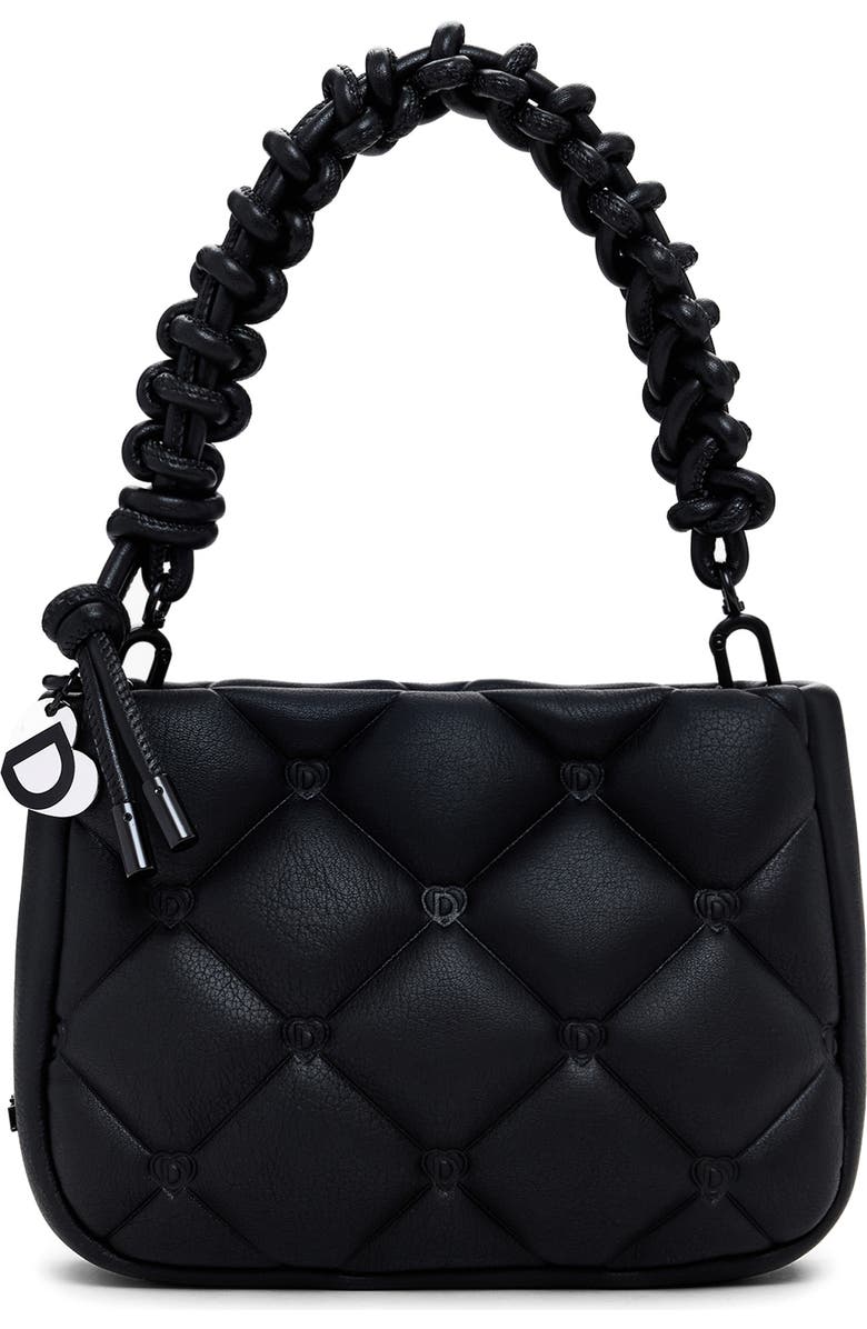 Desigual Quilted Faux Leather Handbag, Main, color,