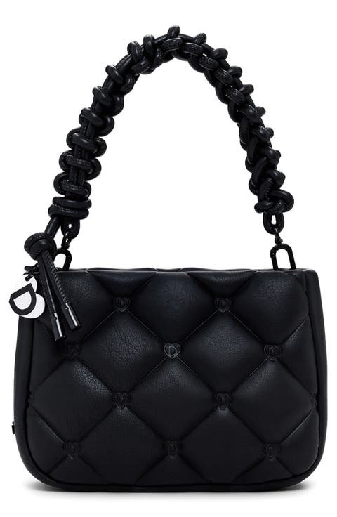 Quilted Faux Leather Handbag