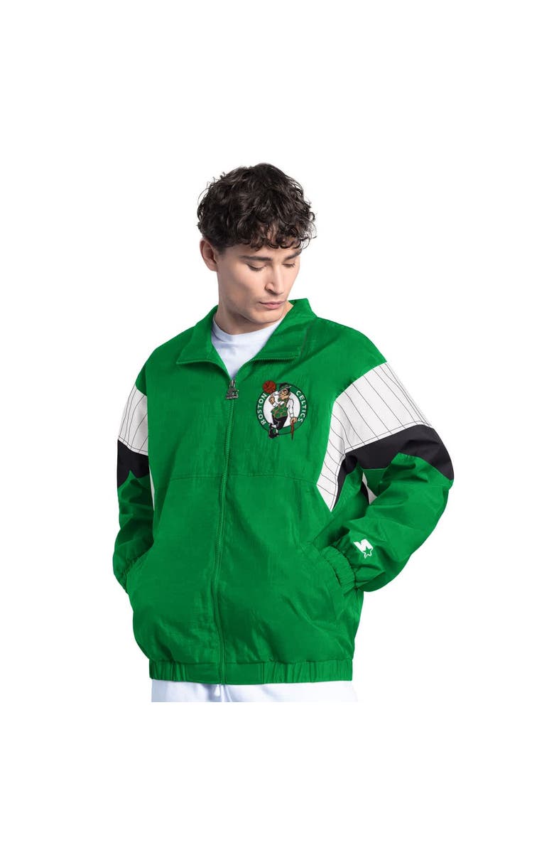 STARTER Men's Starter Kelly Green Boston Celtics Yard Line Full-Zip Jacket, Main, color, Kelly Green