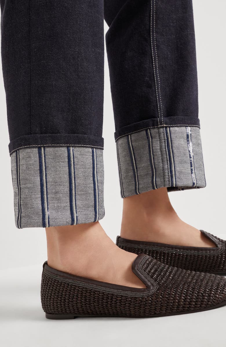 Brunello Cucinelli Dazzling Embroidery trousers, Alternate, color, 