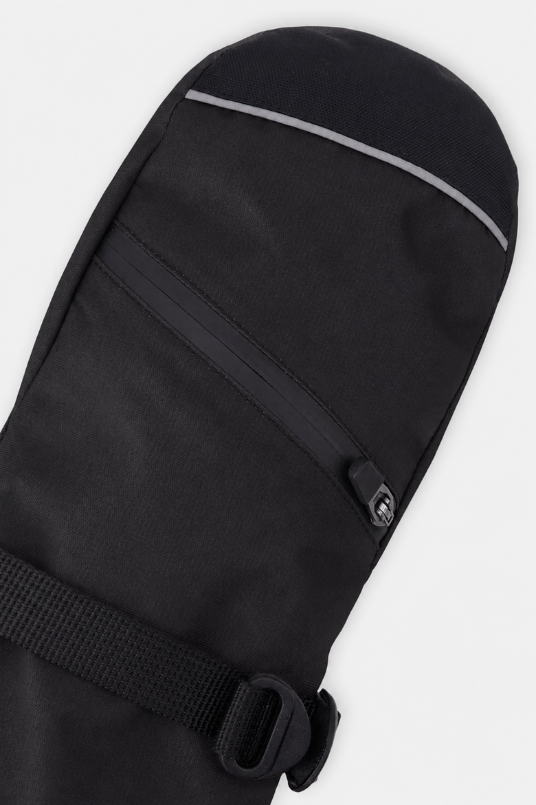 Teknik Waterproof Zipper Pocket Winter Mittens, Alternate, color, Noir
