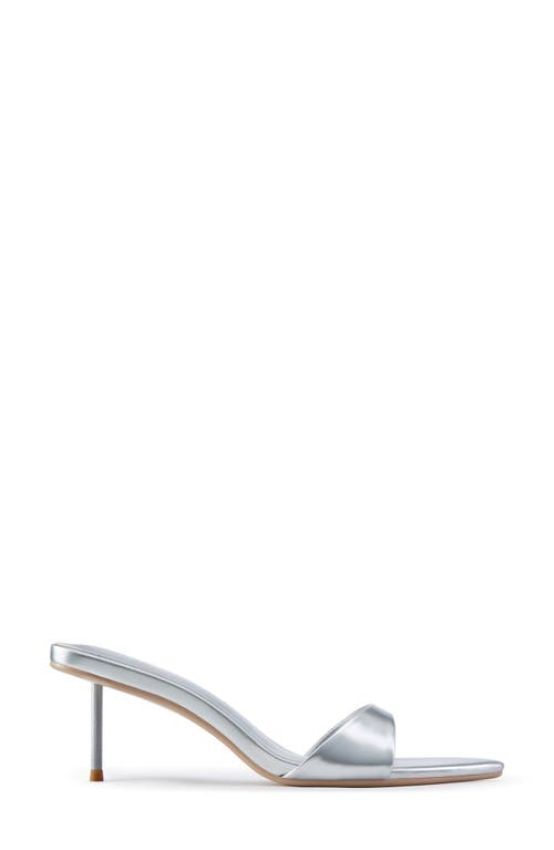 Femme La Marseille Pointed Toe Slide Sandal In Silver
