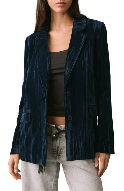 Crushed Velvet Blazer