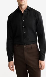 MANGO Regular Fit Cotton Button-Up Shirt