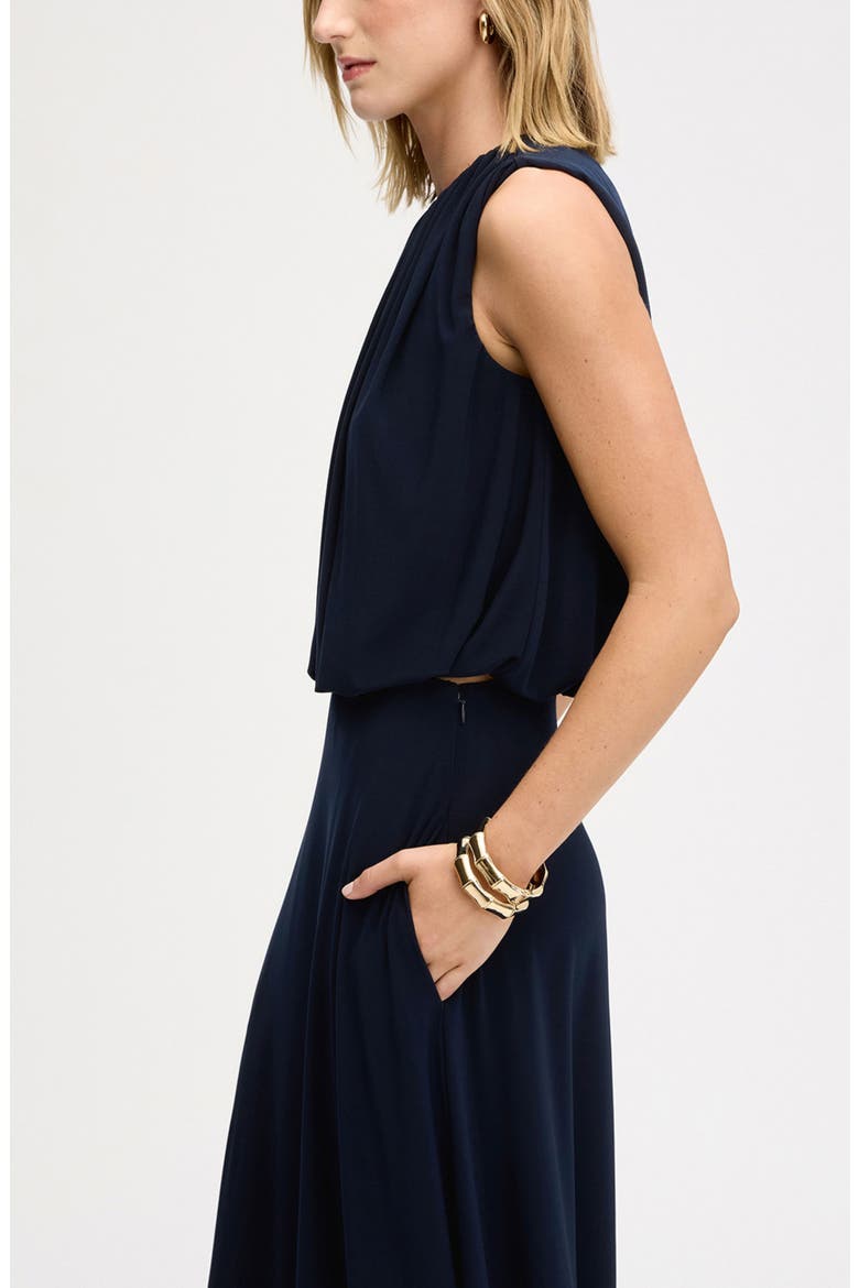 Blouson Crop Top, Alternate, color, NAVY