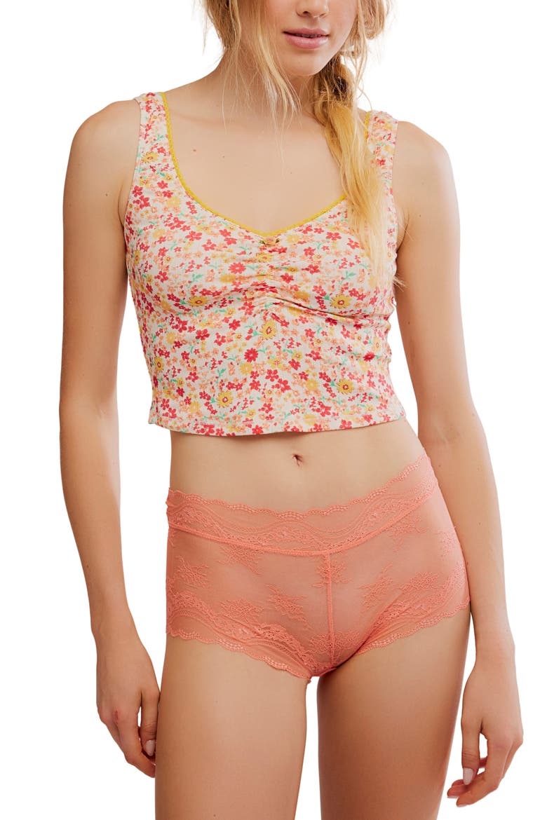 Intimately FP Spring Fever Shortie Briefs, Alternate, color, CORAL CRIMSON