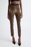 Dolce&Gabbana Leopard Print Stretch Cady Leggings