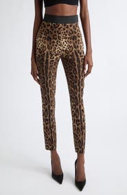 Dolce&Gabbana Leopard Print Stretch Cady Leggings