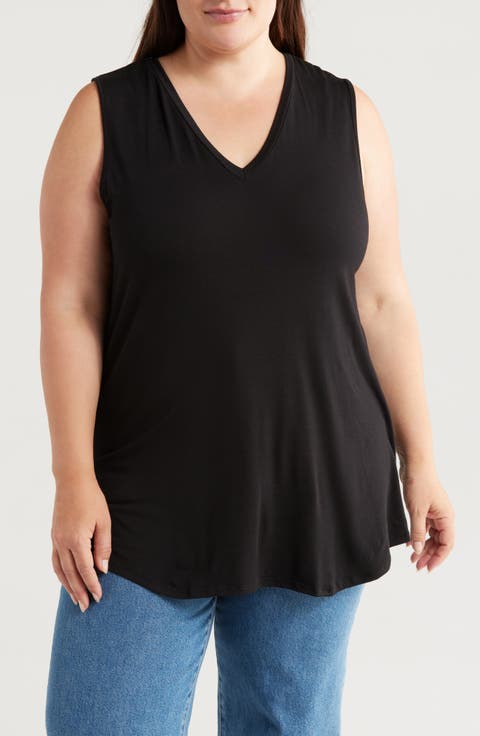 V-Neck Jersey Tank (Plus)
