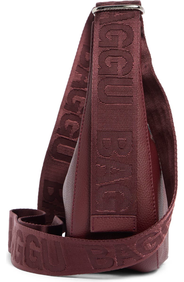 Baggu Small Recycled Leather Crescent Bag, Alternate, color, Mahogany
