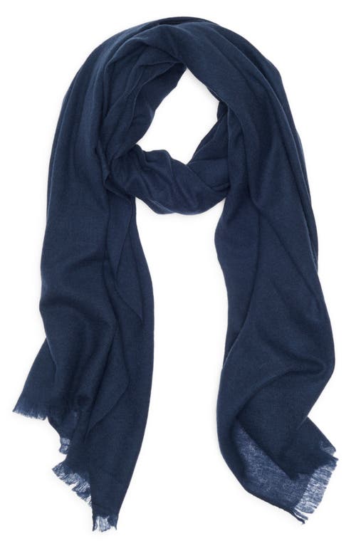 Nordstrom Textured Cashmere Scarf In Blue