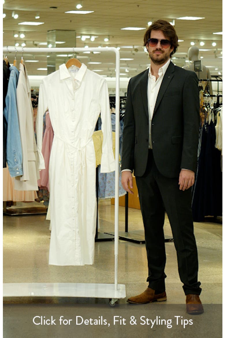 Alexander Long Sleeve Cotton Midi Shirtdress video