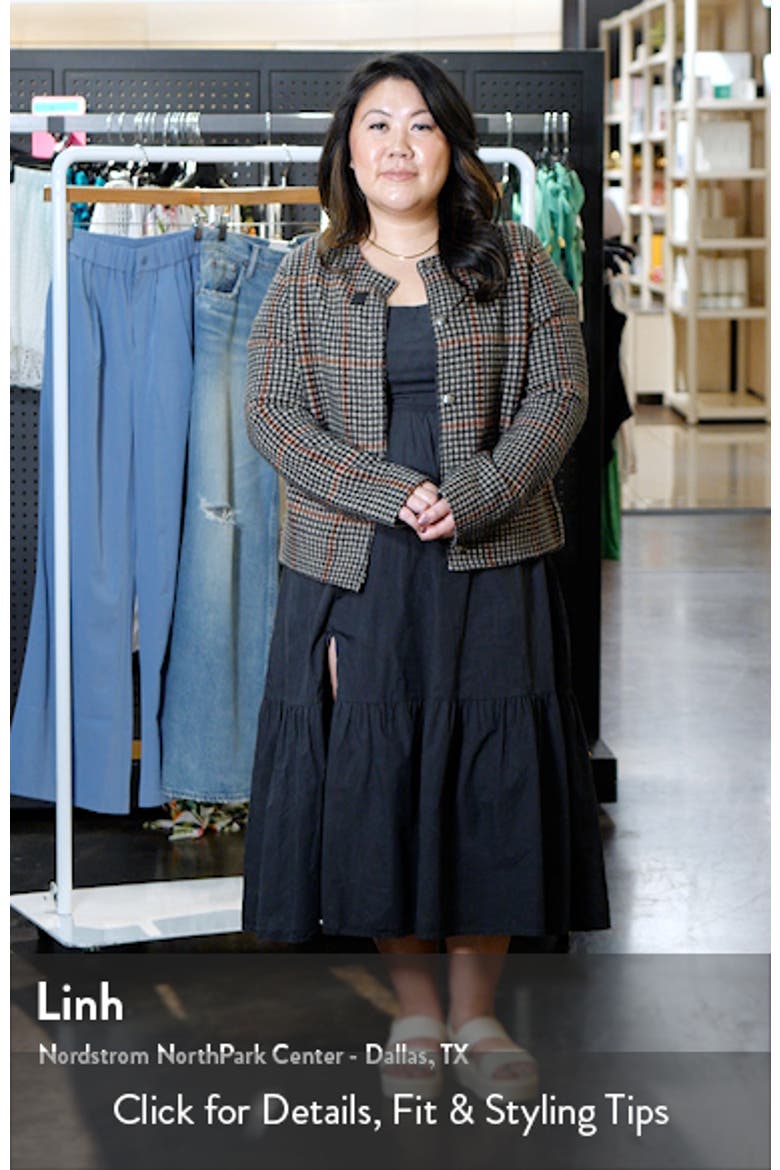 Intarsia Glen Plaid Wool & Cashmere Cardigan video