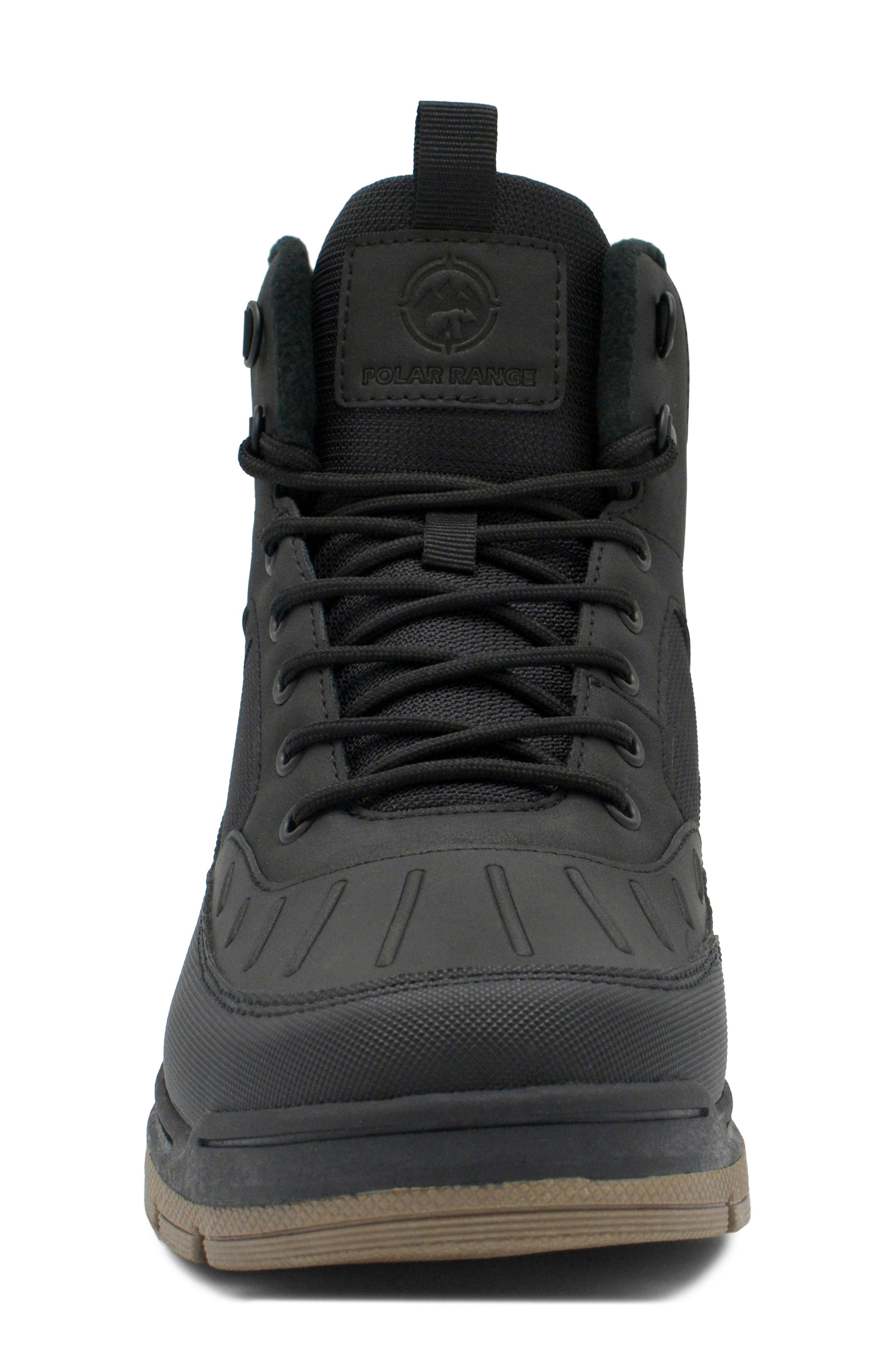Huson Faux Leather Boot, Alternate, color, BLACK