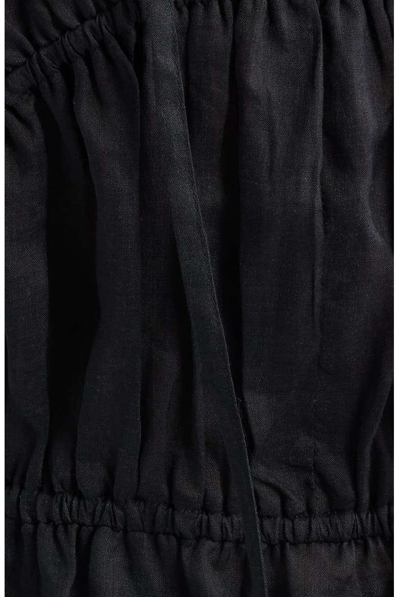 Valentina Tiered Flutter Sleeve Top, Alternate, color, BLACK