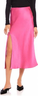 FIFTEEN TWENTY Brielle Satin Midi Skirt