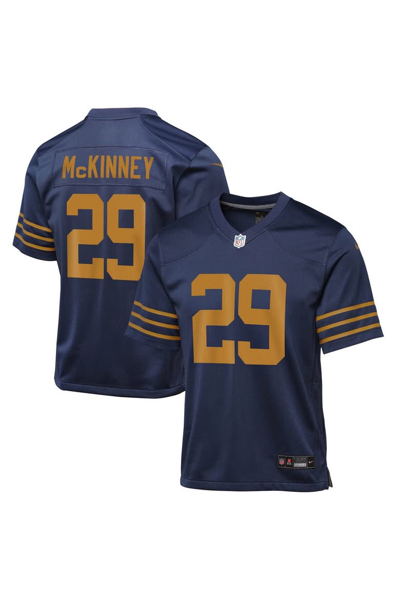 Youth Nike Xavier McKinney Navy Green Bay Packers The 1923 Classic Game Jersey, Alternate, color, Navy