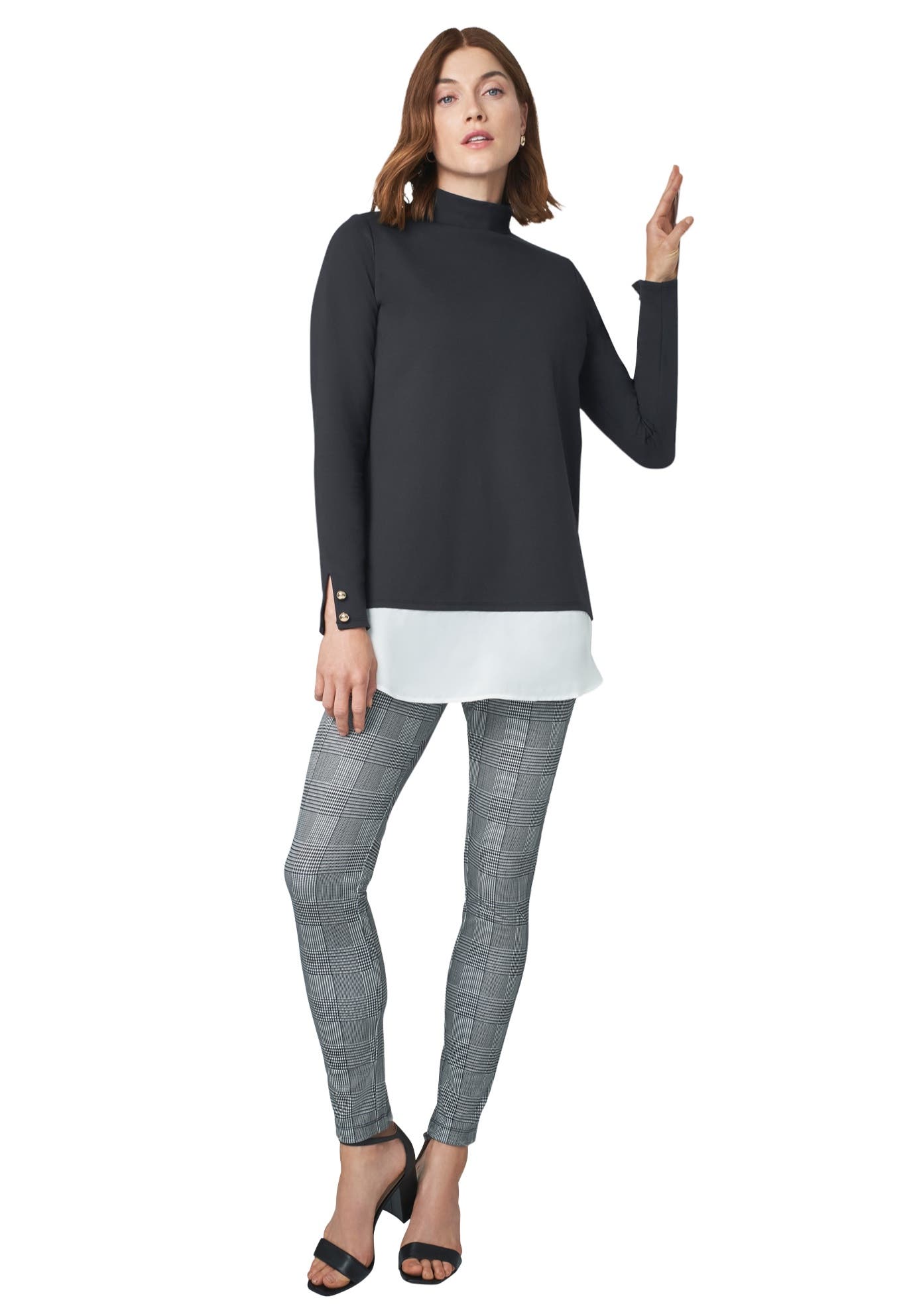 BLACK IVORY GLEN PLAID