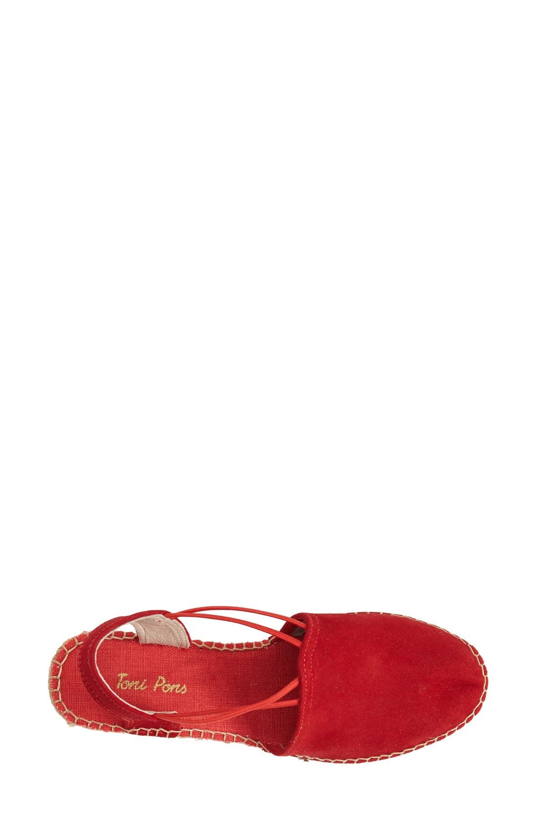 'Tremp' Slingback Espadrille Sandal, Alternate, color, RED