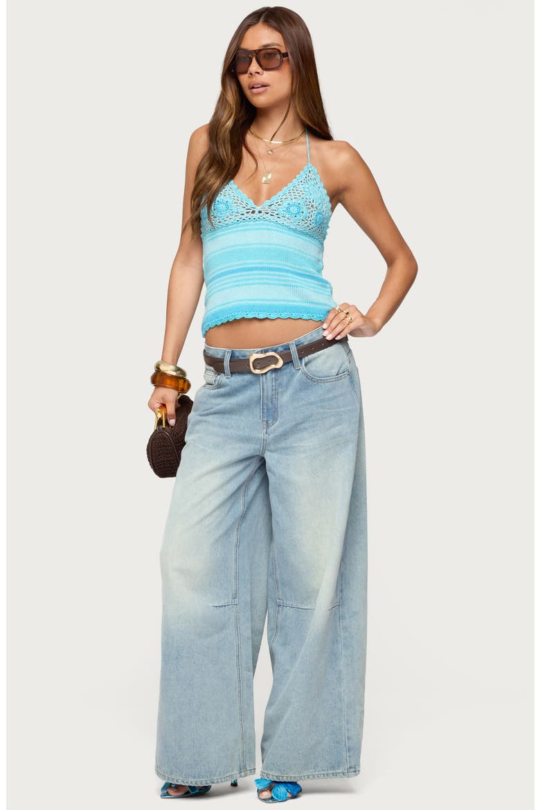 Suanne Knit Halter Top, Alternate, color, BLUE