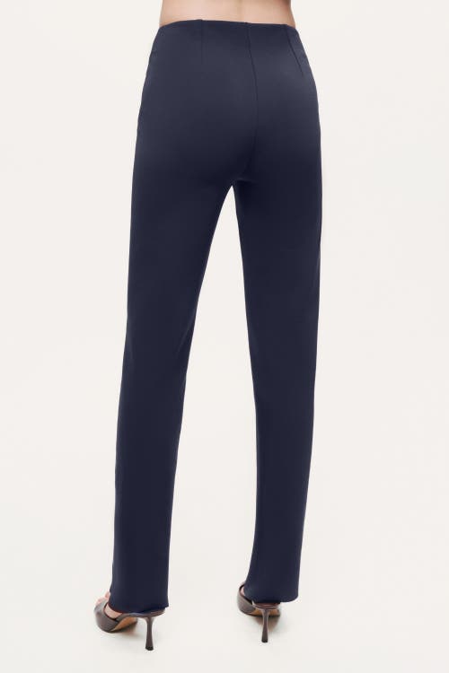 Nocturne Split-hem Straight Pants In Blue