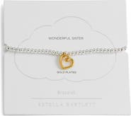 Estella Bartlett Heart Beaded Stretch Bracelet