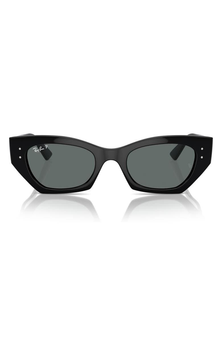 Ray-Ban Zena 49mm Polarized Small Geometric Sunglasses, Alternate, color,