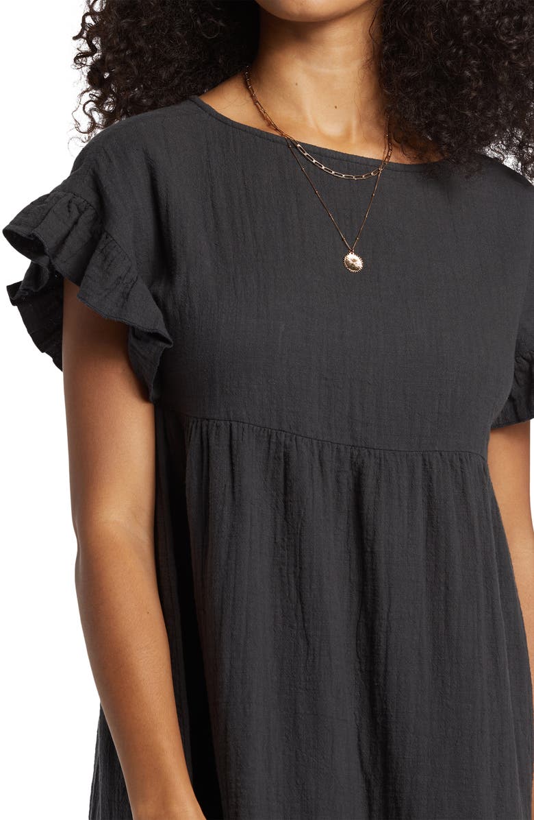 Billabong So Breezy Cotton Babydoll Minidress, Alternate, color, 