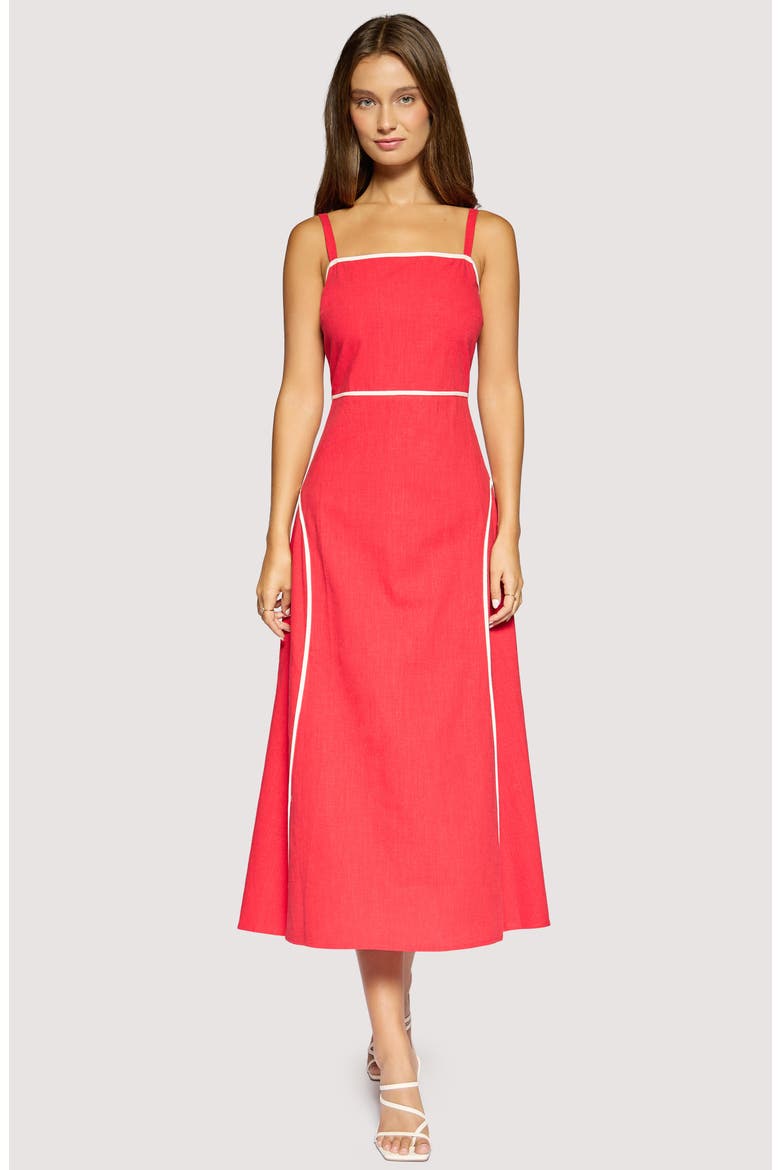 Saffron Muse Maxi Sundress, Alternate, color, RED