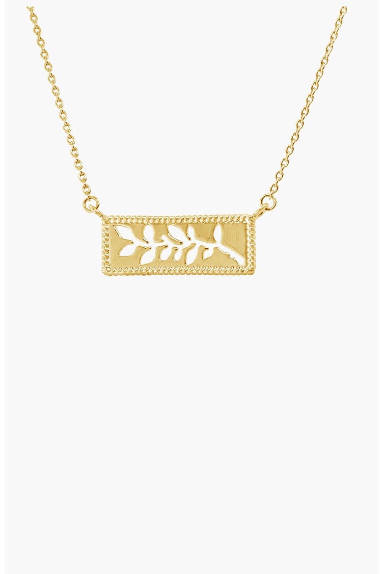 Olive Branch Necklace, Main, color, 18k Gold Plated