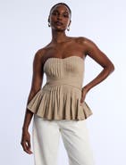 BCBG Stretch Linen Top