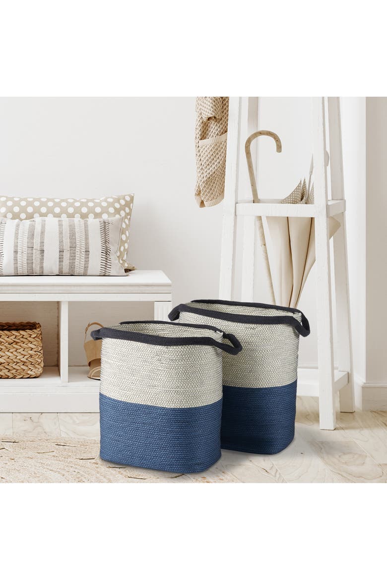 Ayden Baskets With Handles Set of 2, Alternate, color, White