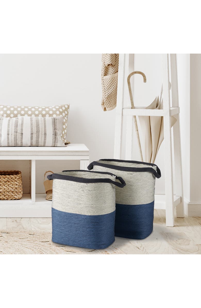 Napa Home & Garden Ayden Baskets With Handles Set of 2, Alternate, color, White