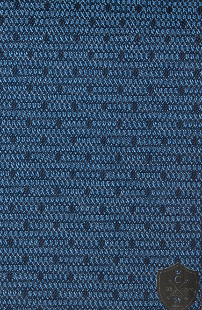CLIFTON WILSON Polka Dot Cotton Pocket Square, Alternate, color, Blue