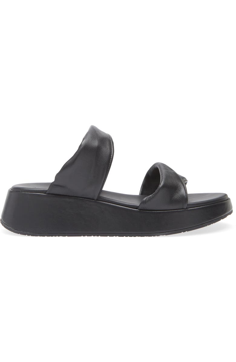 Chocolat Blu Essa Platform Wedge Slide Sandal, Alternate, color, Black Leather