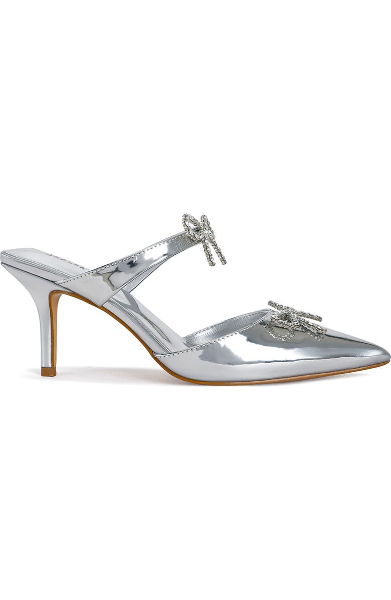AZALEA WANG Pointed Toe Mule, Alternate, color, Silver