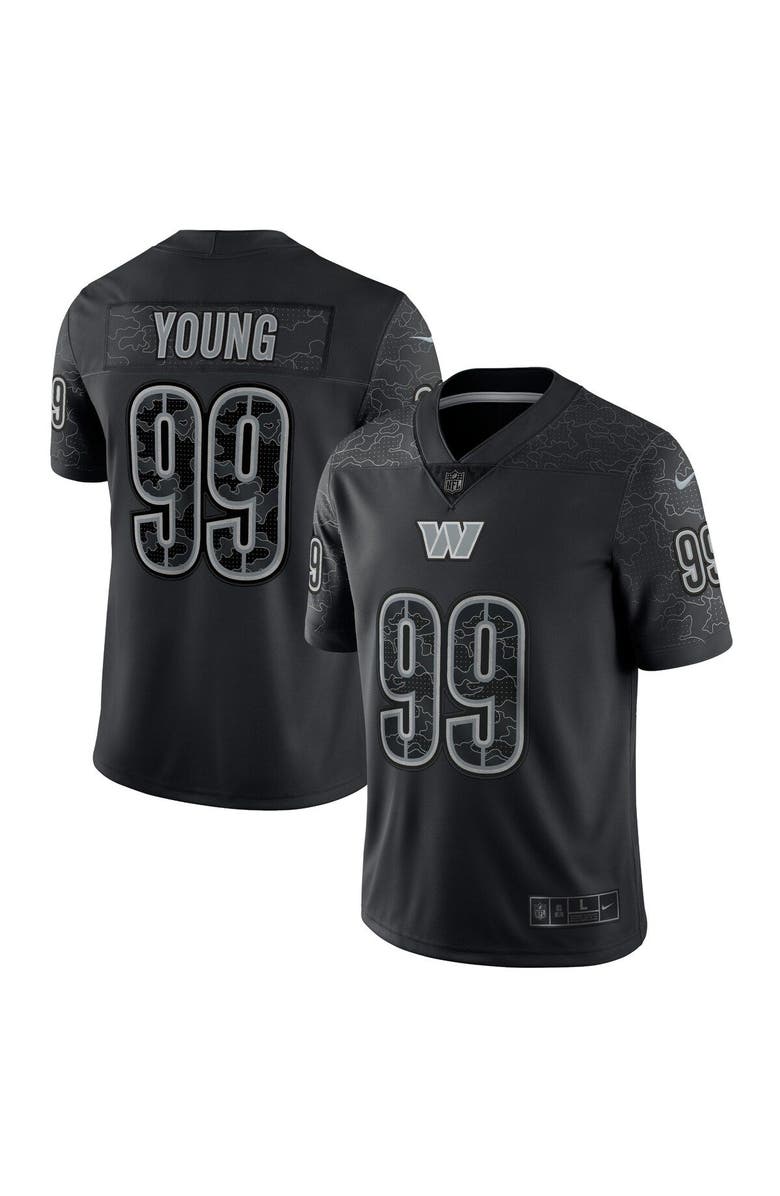 Nike Men's Nike Chase Young Black Washington Commanders RFLCTV Limited Jersey, Main, color, 