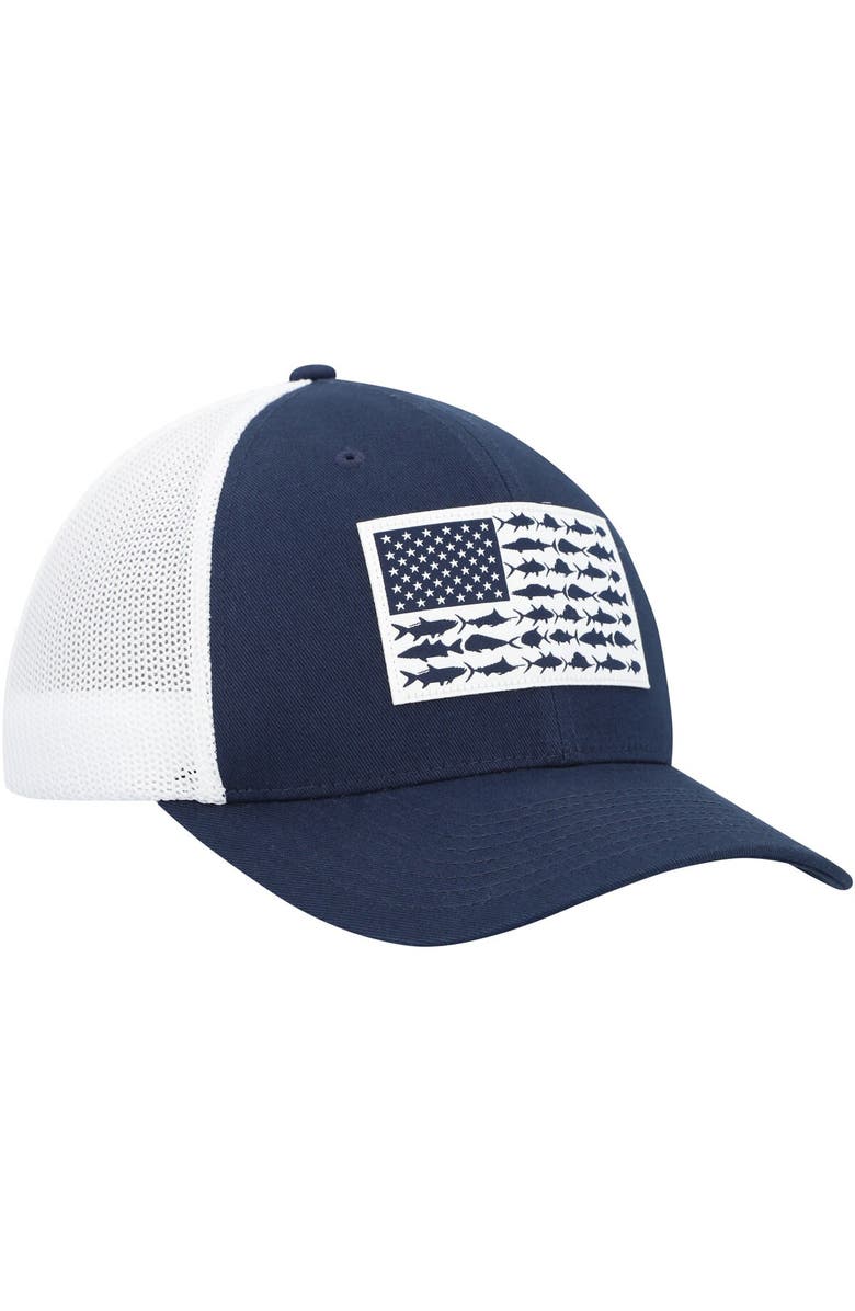 Columbia Men's Columbia Navy/White Dallas Cowboys Mesh Fish Flag Flex Hat, Alternate, color, Navy