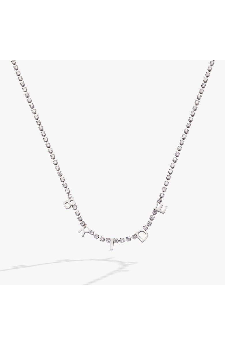 Alex and Ani Bride Tennis Chain Necklace, Main, color, Silver