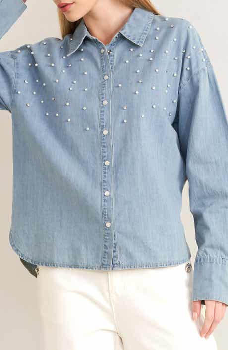 Embellished Chambray Shirt