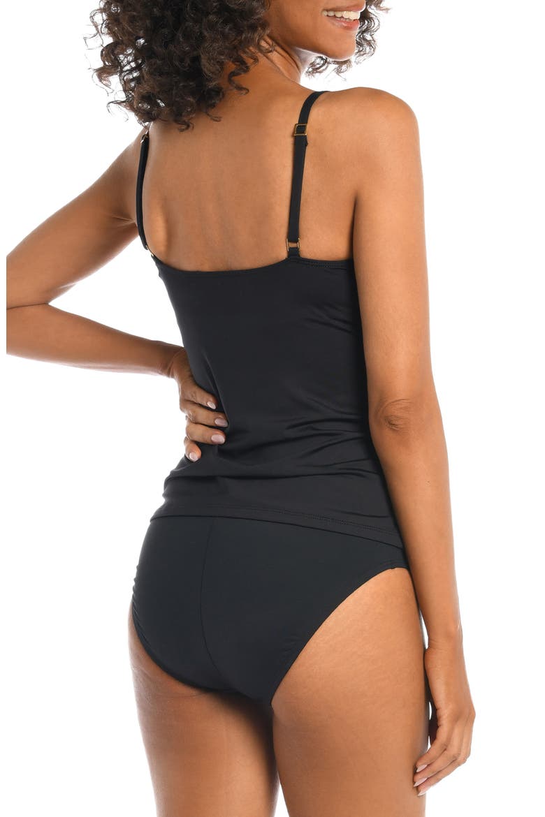 Island Goddess Underwire Tankini Swim Top, Alternate, color, BLACK