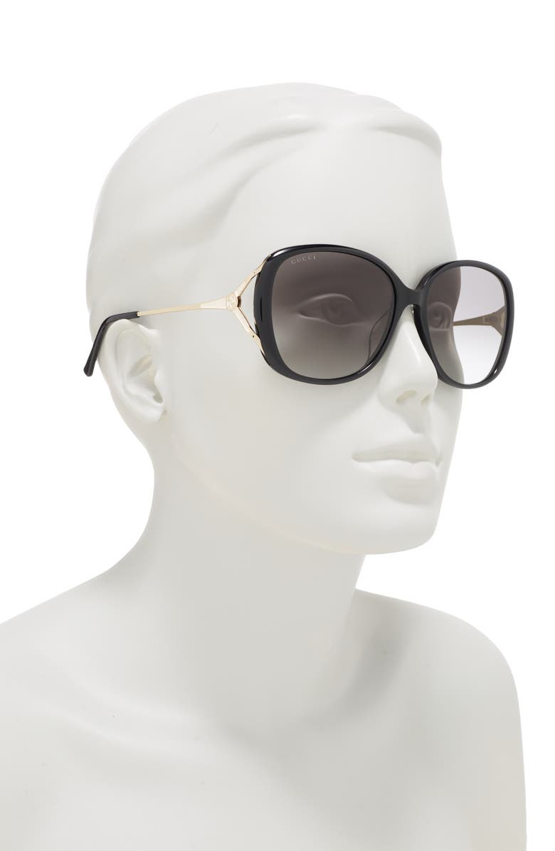 Gucci 58mm Oval Sunglasses, Alternate, color,