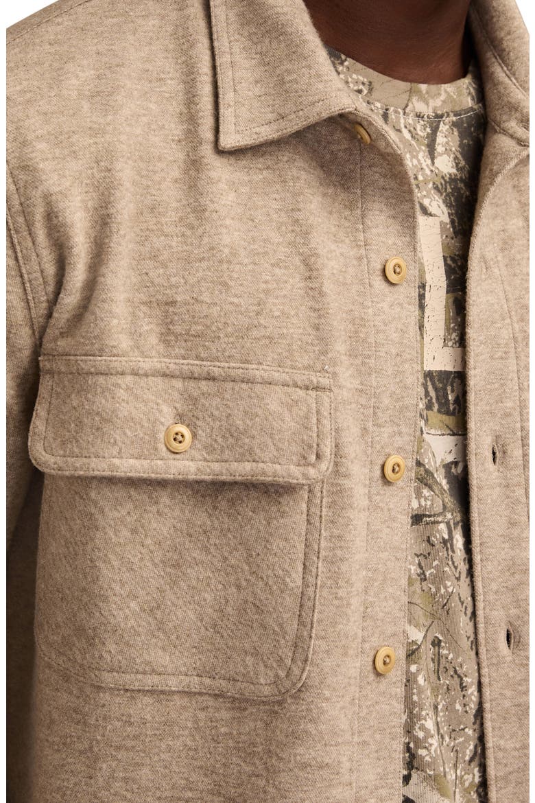 Regular Fit Knit Button-Up Shirt, Alternate, color, TAUPE HEATHER