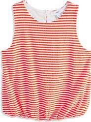 NEXT Stripe Sleeveless Bubble Hem Cotton Top