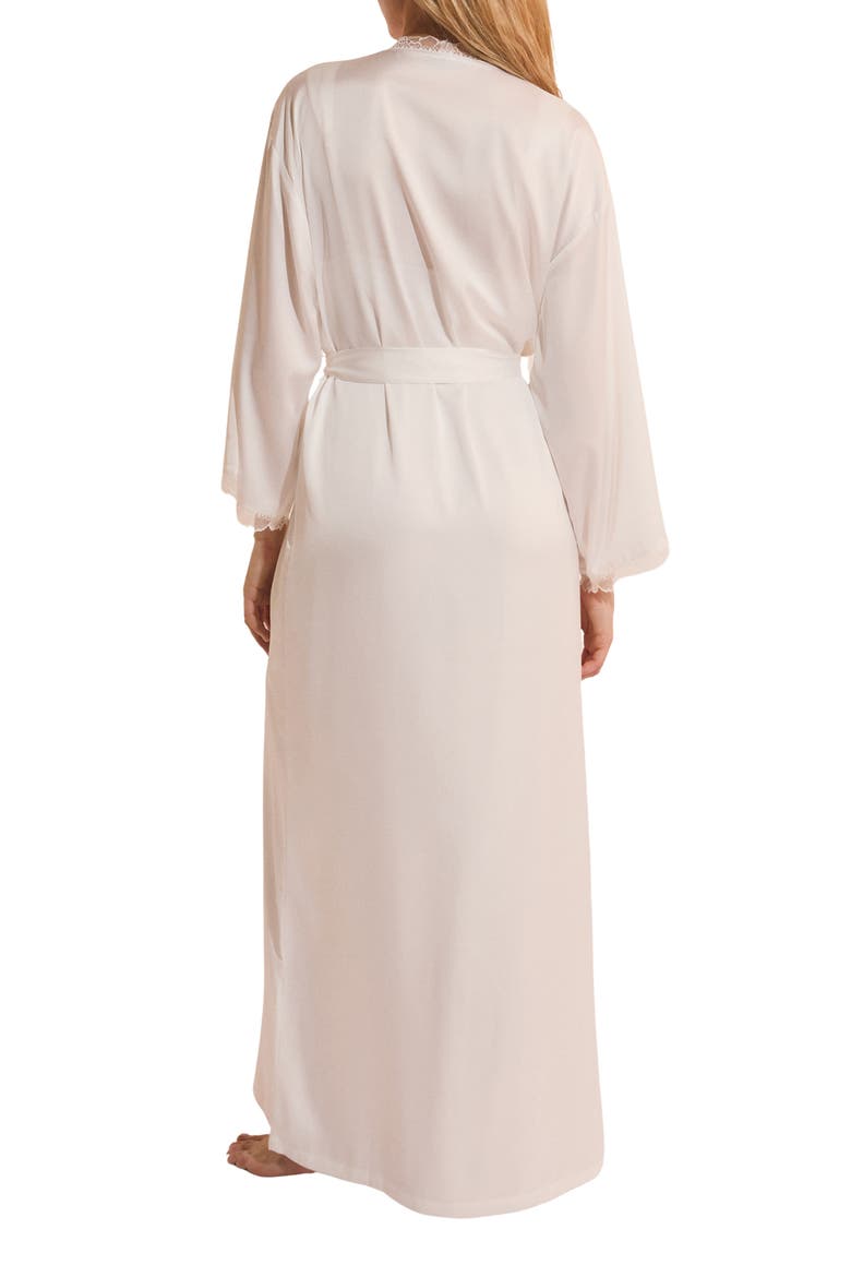Bridal Bliss Lace Trim Robe, Alternate, color, WHITE