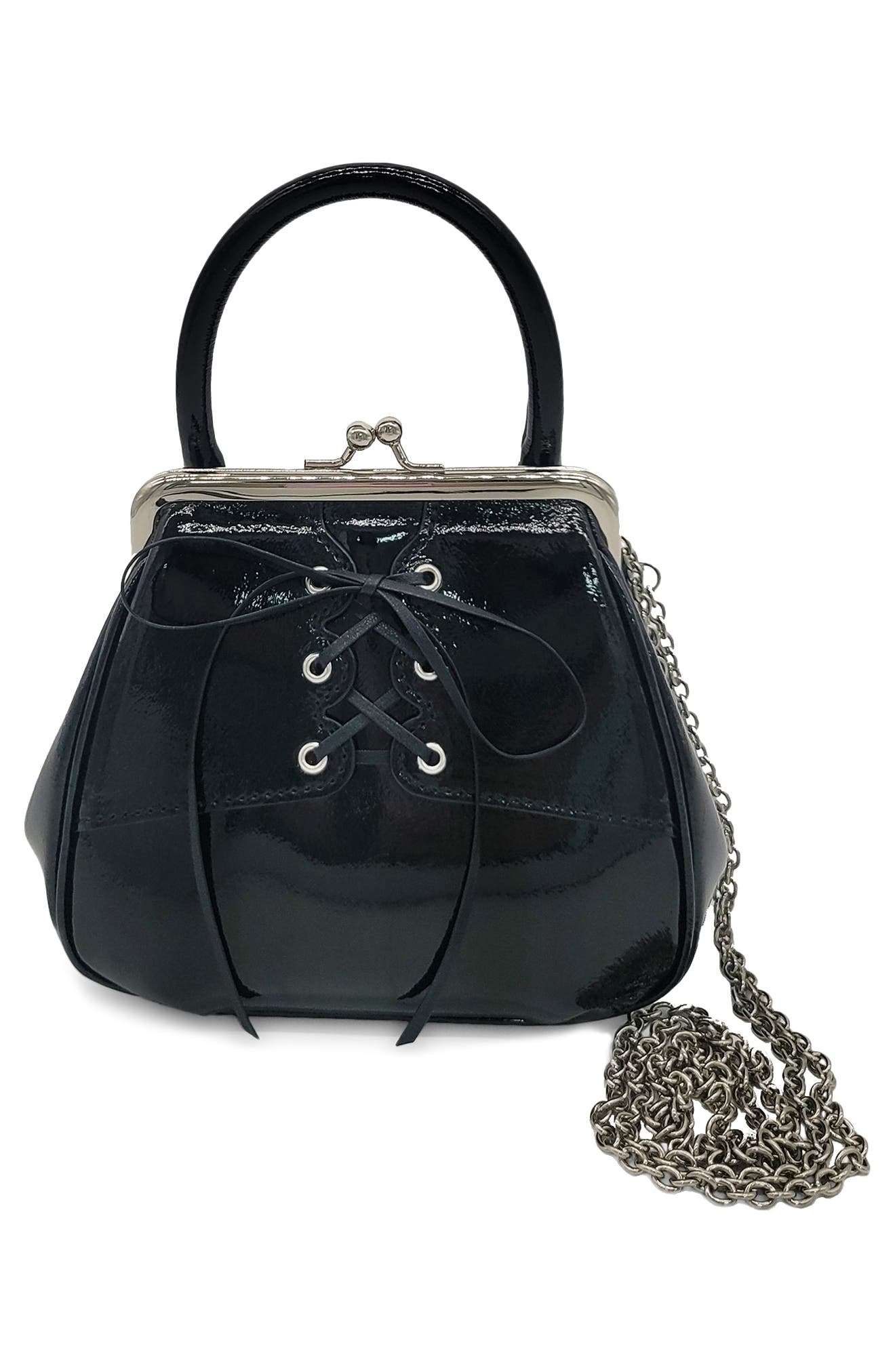 Oryany Mini Lace Up Leather Tote, Alternate, color, 