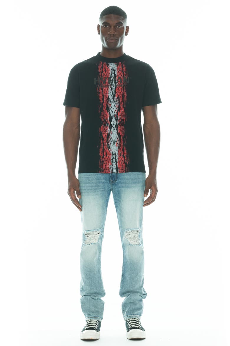 Belted Rocker Cotton Jeans, Alternate, color, BLEACH